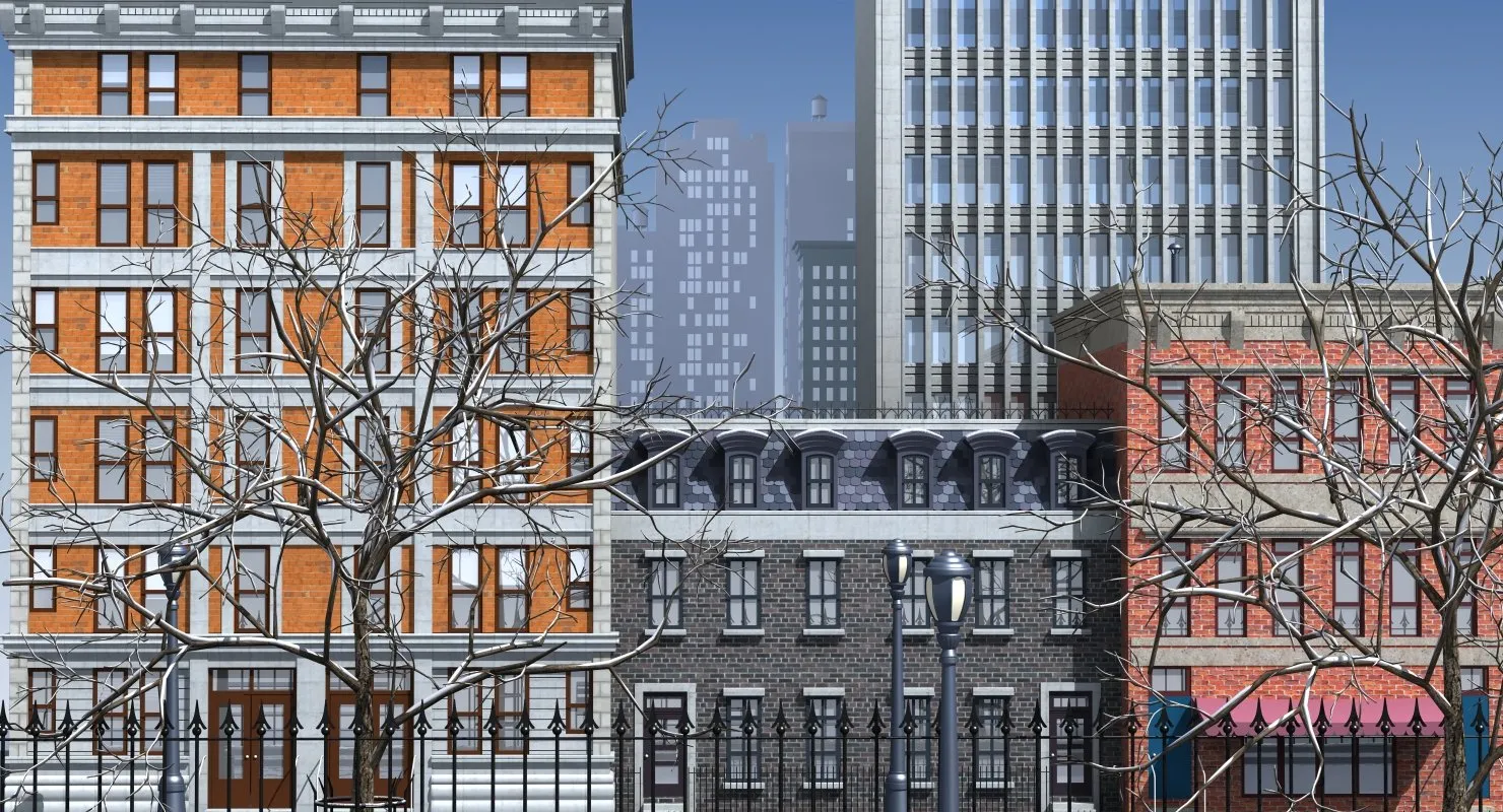 3D Street Day Snow