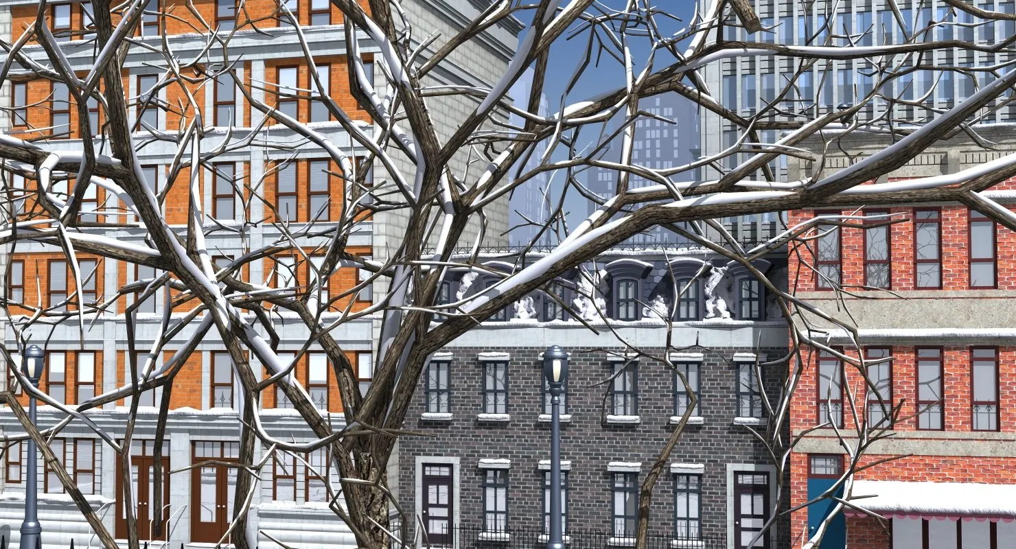 3D Street Day Snow