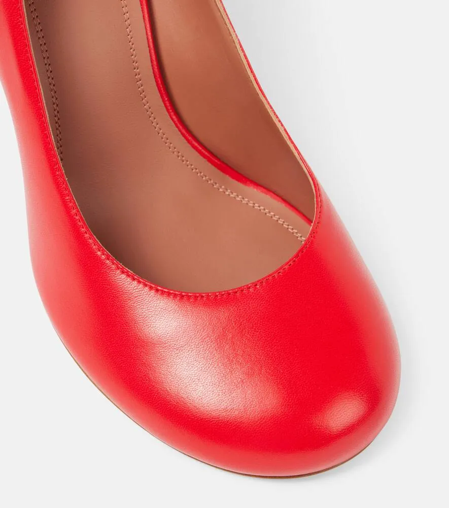 Amina Muaddi Iris 95 leather pumps