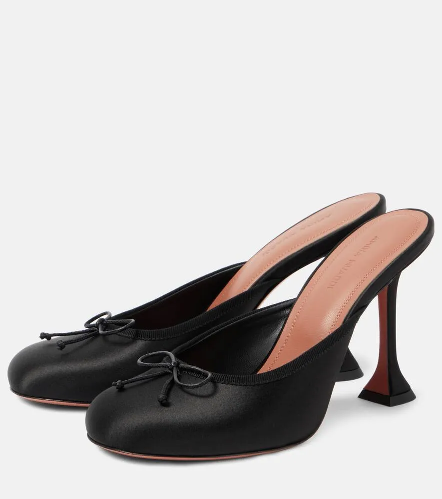 Amina Muaddi Lila 95 satin mules
