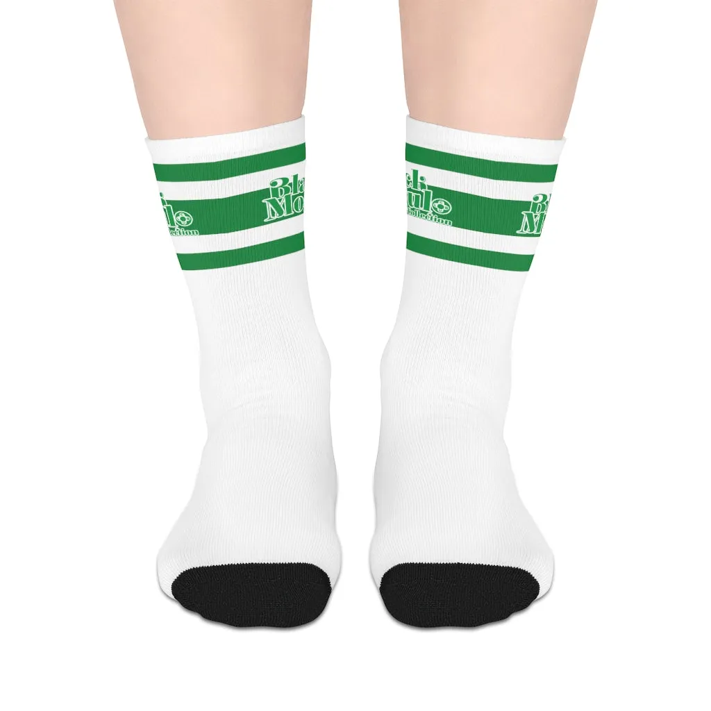 BMCLUB Green Leaf Mid-length Socks