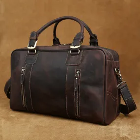 Christmas Gifts For Men Vintage Travel Bag Leather Duffel Bags Tote Shoulder Luggage Bags