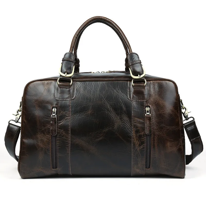 Christmas Gifts For Men Vintage Travel Bag Leather Duffel Bags Tote Shoulder Luggage Bags