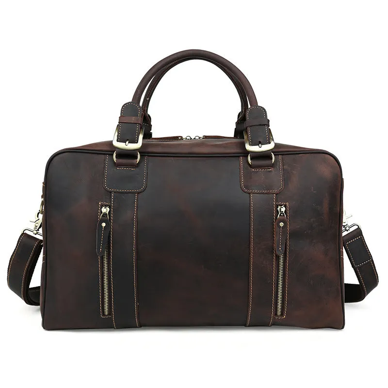 Christmas Gifts For Men Vintage Travel Bag Leather Duffel Bags Tote Shoulder Luggage Bags