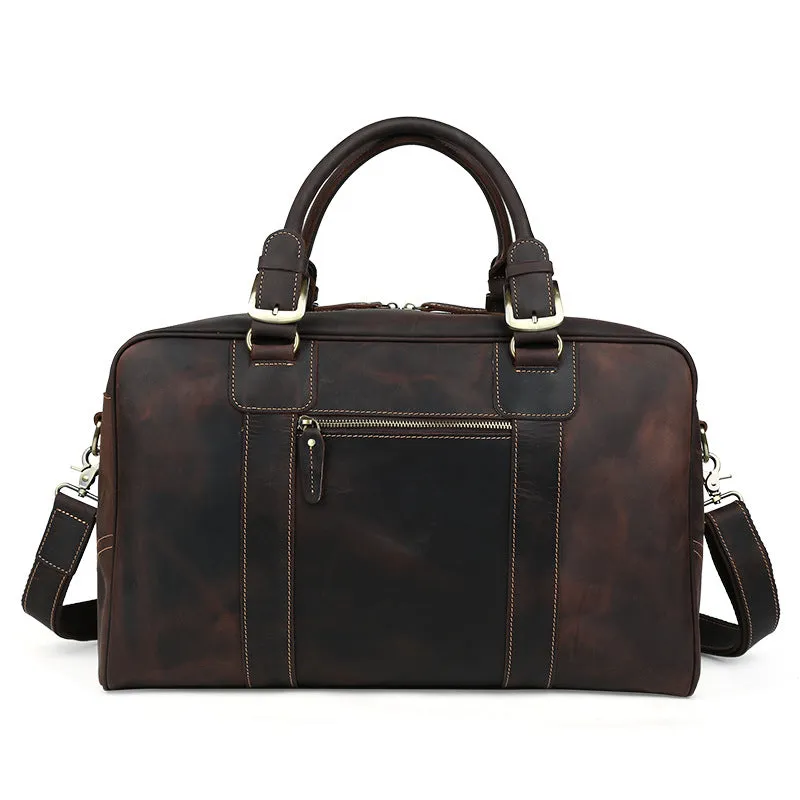 Christmas Gifts For Men Vintage Travel Bag Leather Duffel Bags Tote Shoulder Luggage Bags
