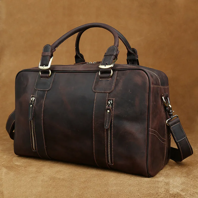 Christmas Gifts For Men Vintage Travel Bag Leather Duffel Bags Tote Shoulder Luggage Bags