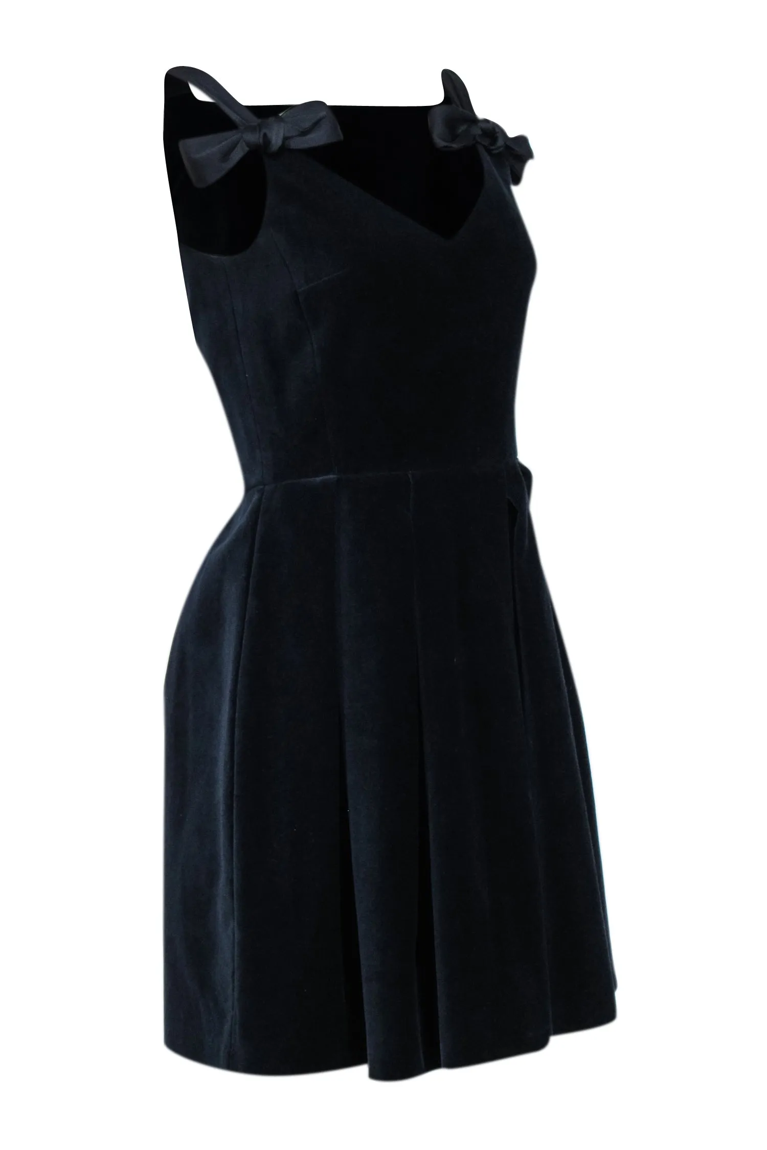 Claudie Pierlot - Navy Velvet Tie Strap Dress Sz 4