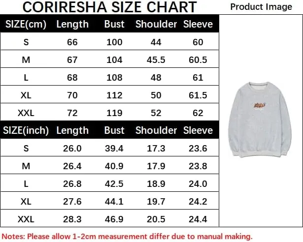 CORIRESHA Women's Cute Cat Crew Neck Long Sleeve Casual Cotton Letters Sweatshirt