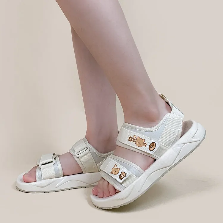 Korean Style Cute Velcro Sports Sandals
