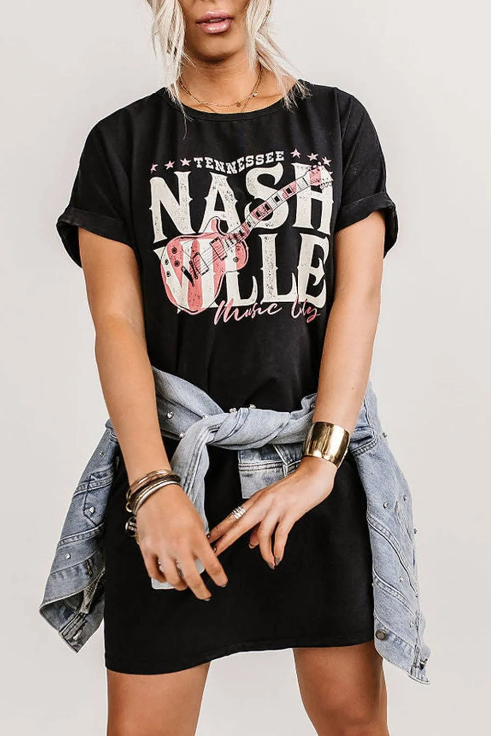Nashville Music T-Shirt Dress