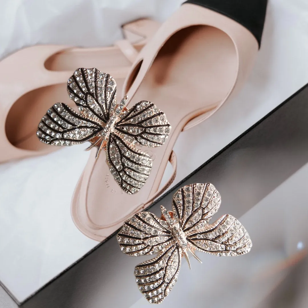 Sparkly Butterfly Clips for Shoes