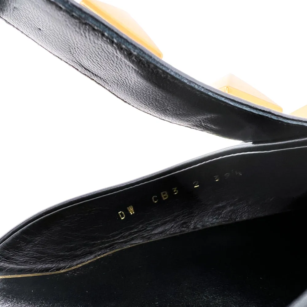Valentino Black Leather Roman Stud Calfskin Pumps 39.5