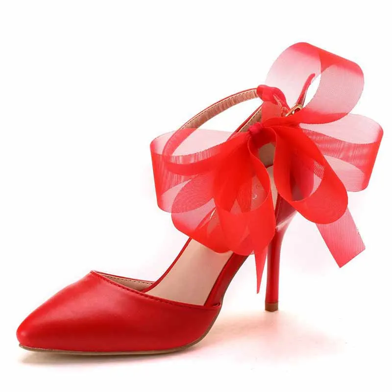 Women Closed Toe High Heel Sandals Bridal Wedding Shoes For Bride Ankle Strap