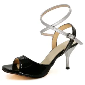 Women's Argentine Tango Heels Dance Sandals Leather Sole Black Women's Argentine Tango Heels Dance Sandals Leather Sole Black
